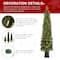 Glitzhome® 6ft Pre-lit Green Artificial Christmas Porch Tree, Warm White Lights